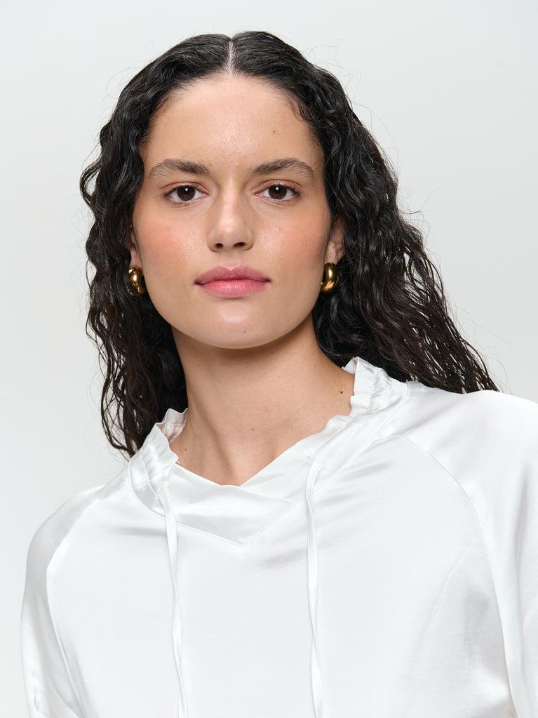 Jane Lushka Gia Strech Viscose Top Off White