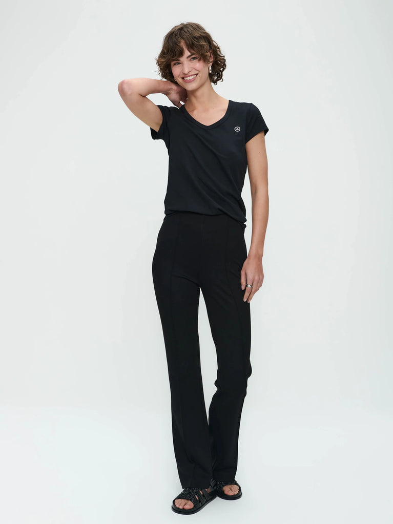 Jane Lushka Greta Terry Jersey Pants Old Black