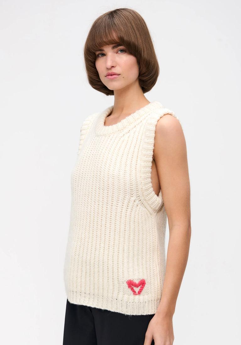 Jane Lushka Hand Made Vest 2206A1 Off White
