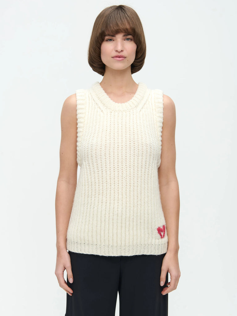 Jane Lushka Hand Made Vest 2206A1 Off White