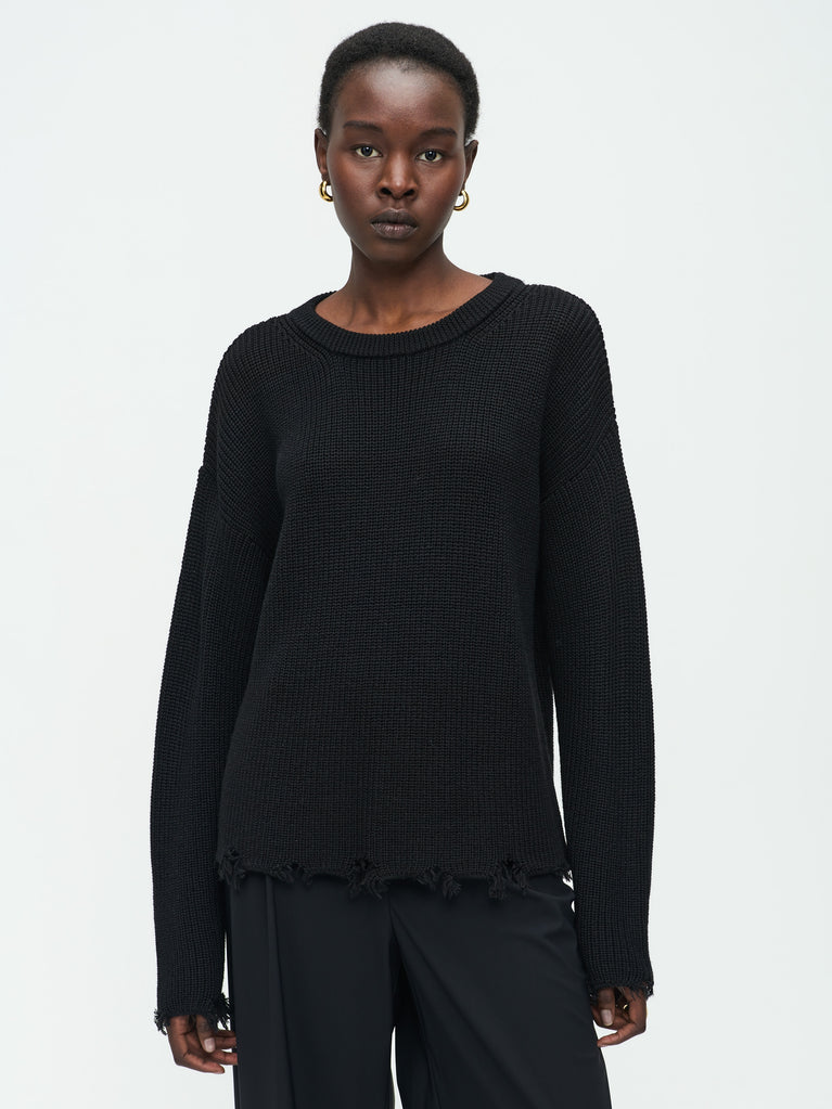 Jane Lushka Holes Pullover Black