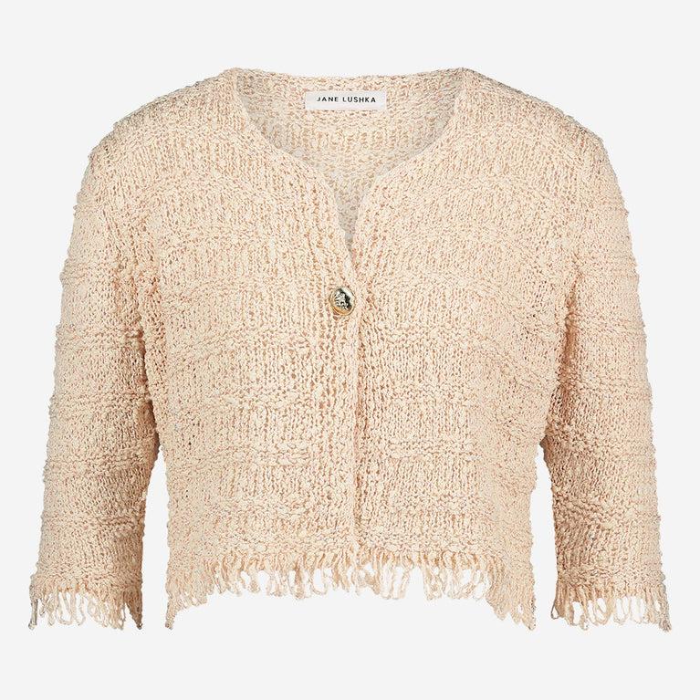 Jane Lushka Jacard Cotton Knited Blazer 9025S Rose