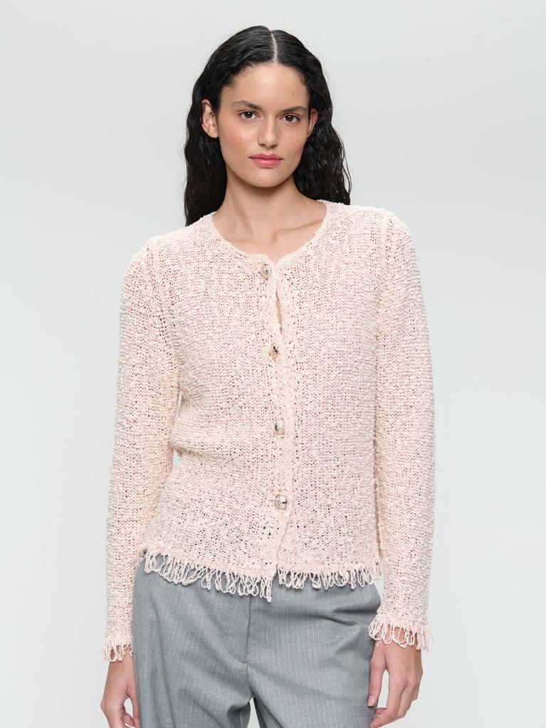 Jane Lushka Jackard Cotton Knited Blazer 9026 Rose