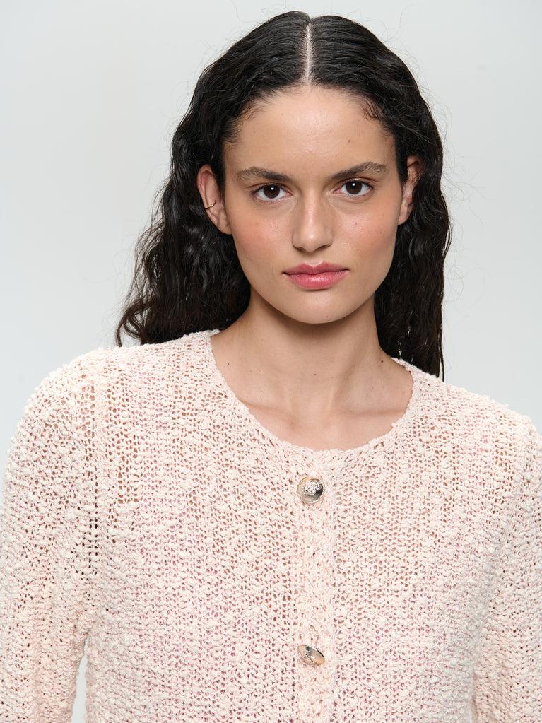 Jane Lushka Jackard Cotton Knited Blazer 9026 Rose