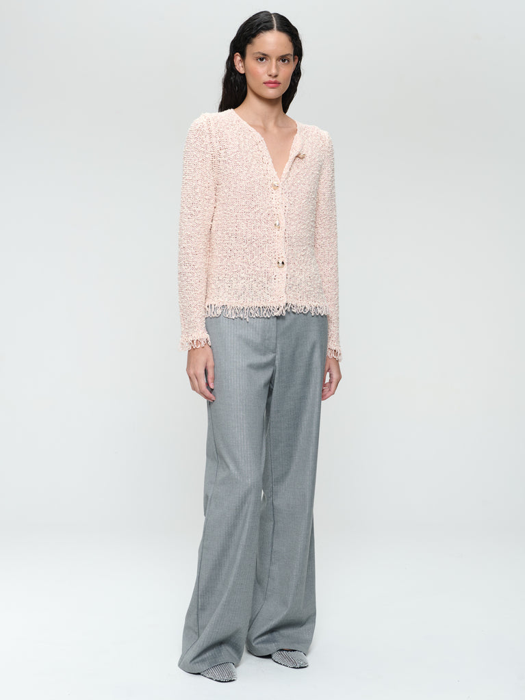 jane lushka Jackard cotton knited blazer 9026 Rose