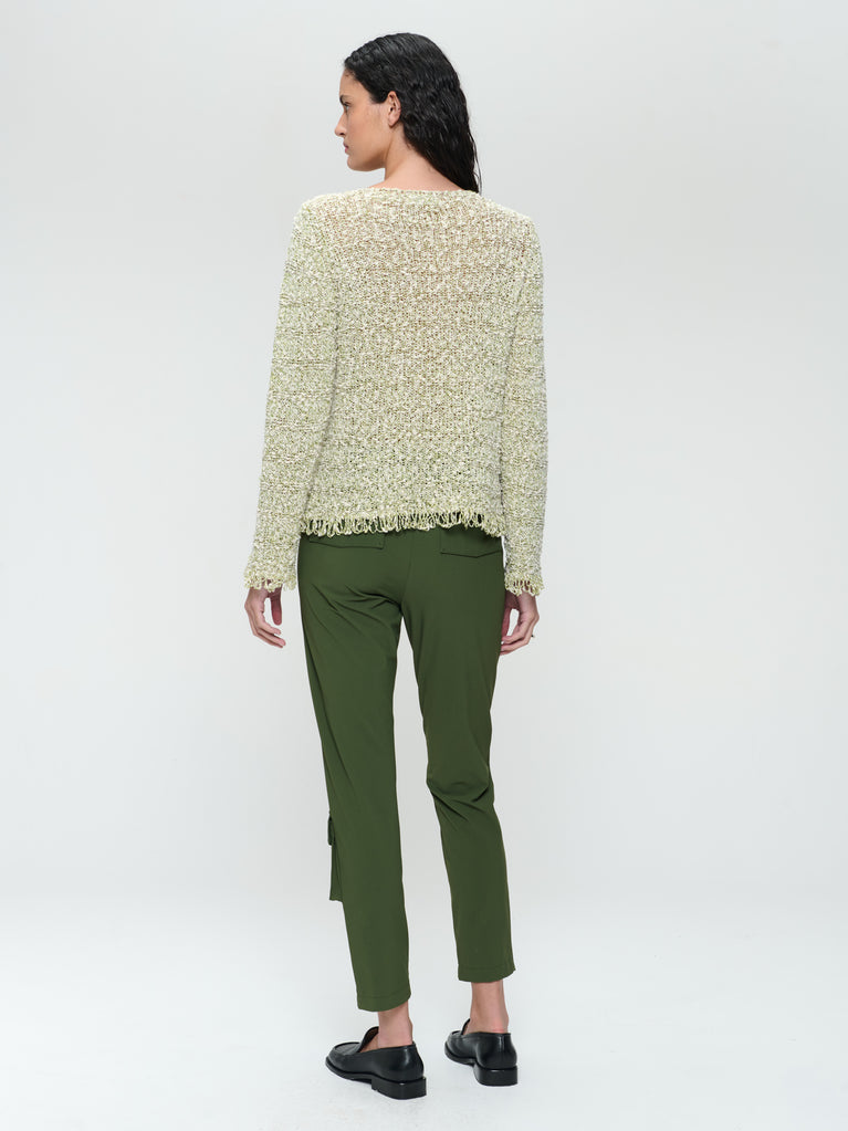 Jane Lushka Jackard Cotton Pullover 9060 Green