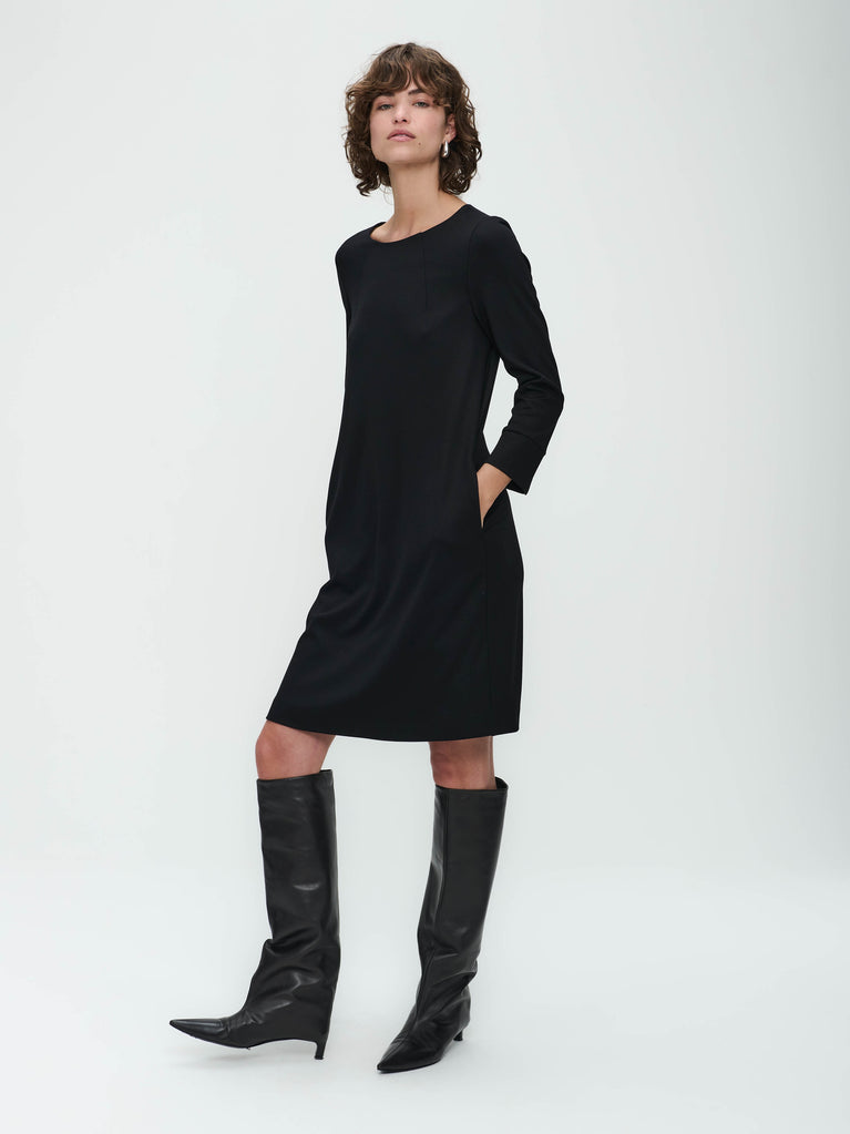 jane lushka Joan Terry jersey Dress Old Black