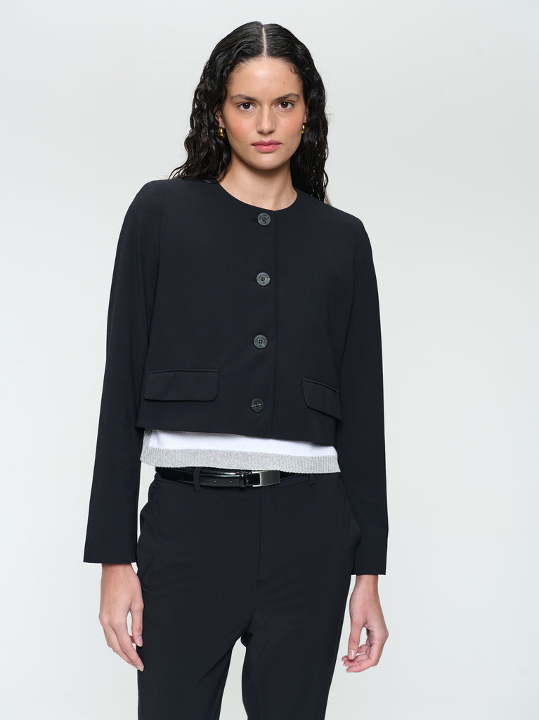Jane Lushka Joke Blazer Technical Jersey Black