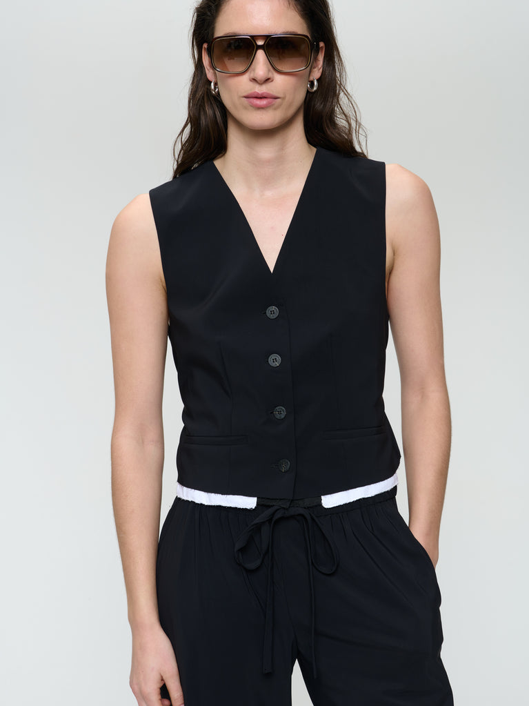 Jane Lushka Kay Strech Technical Jersey Vest Black