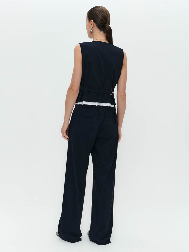 Jane Lushka Kay Strech Technical Jersey Vest Blue