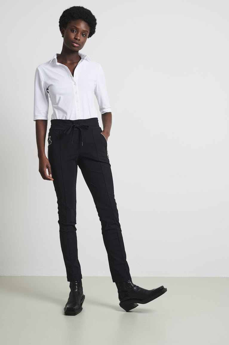 jane lushka Kikkie Blouse Technical Jersey White