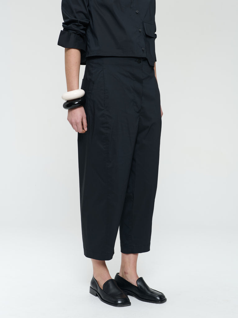Jane Lushka Kober Cotton Poplin Pants Black