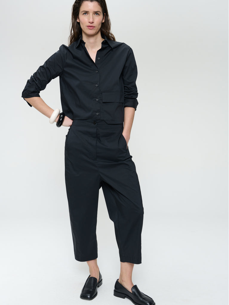 Jane Lushka Kober Cotton Poplin Pants Black