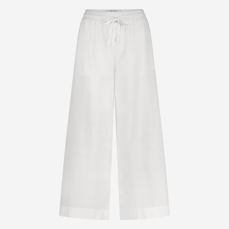 Jane Lushka Kober Cotton Poplin Pants White