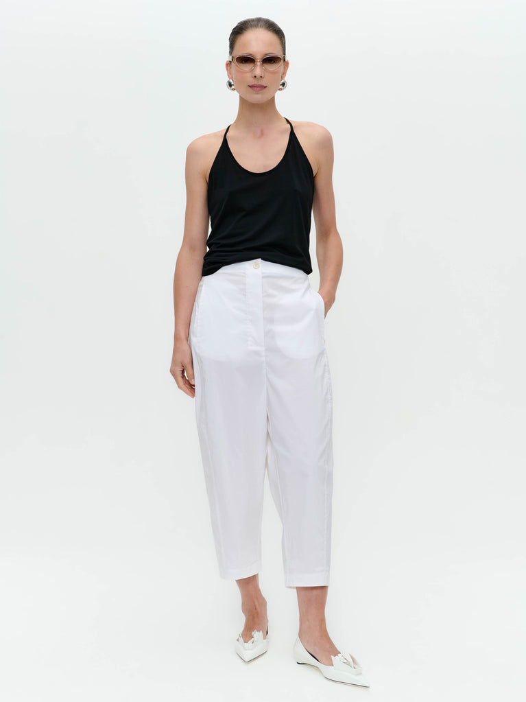 jane lushka Kober cotton poplin pants White