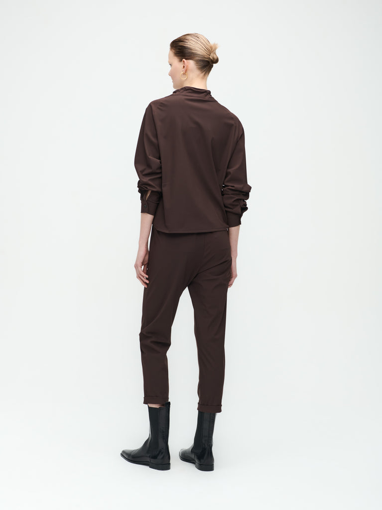Jane Lushka Lena Pants Technical Jersey Dark Brown