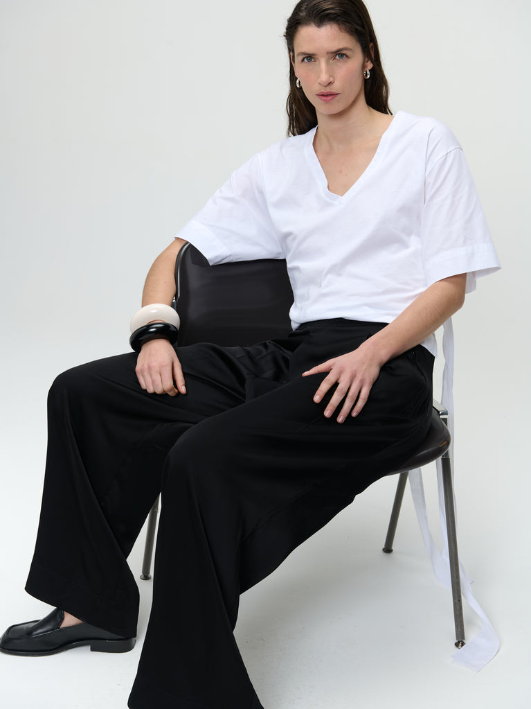 Jane Lushka Letty Rayon Viscose Pants Black