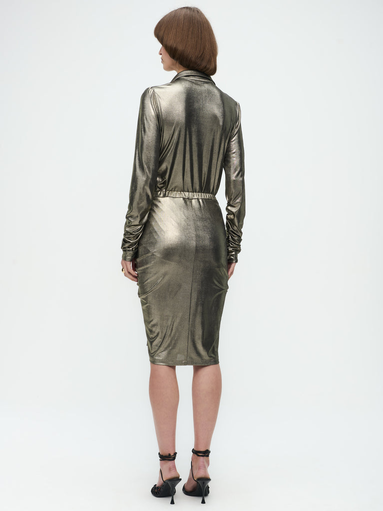 Jane Lushka Luisa Blouse Gold Shiny