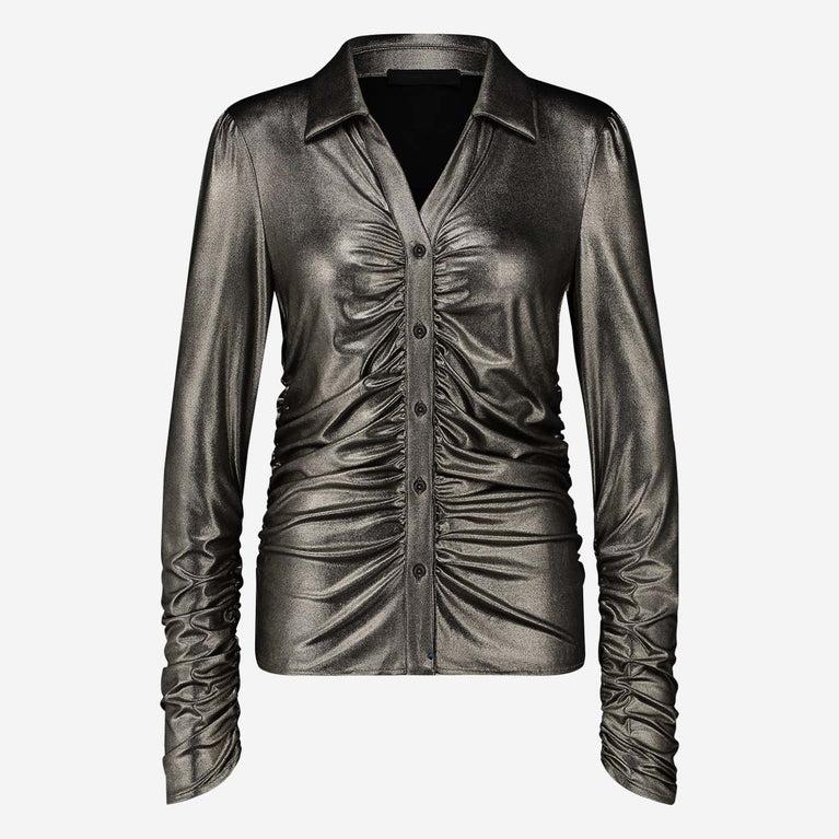Jane Lushka Luisa Blouse Gold Shiny