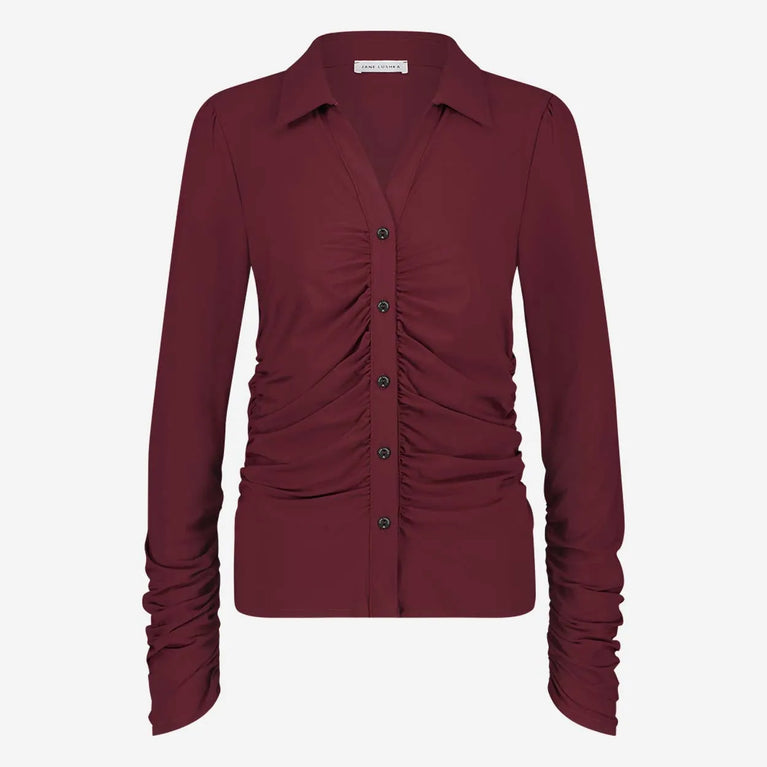 Jane Lushka Luisa Blouse Technical Jersey Amaranto