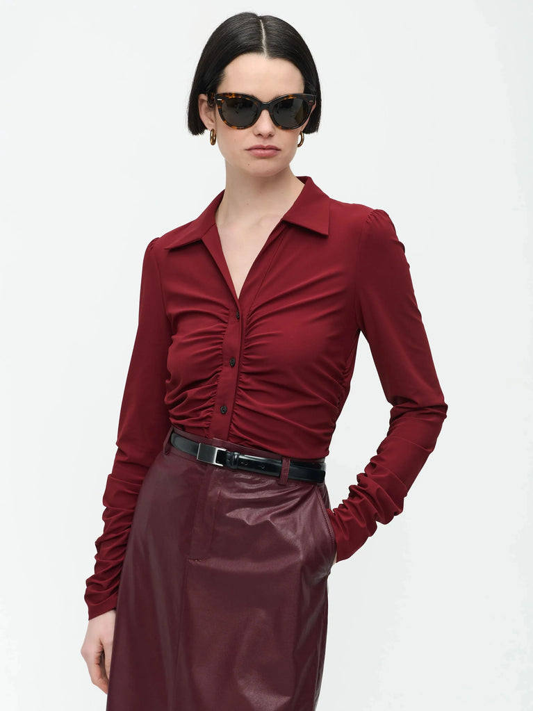 jane lushka Luisa Blouse Technical Jersey Amaranto