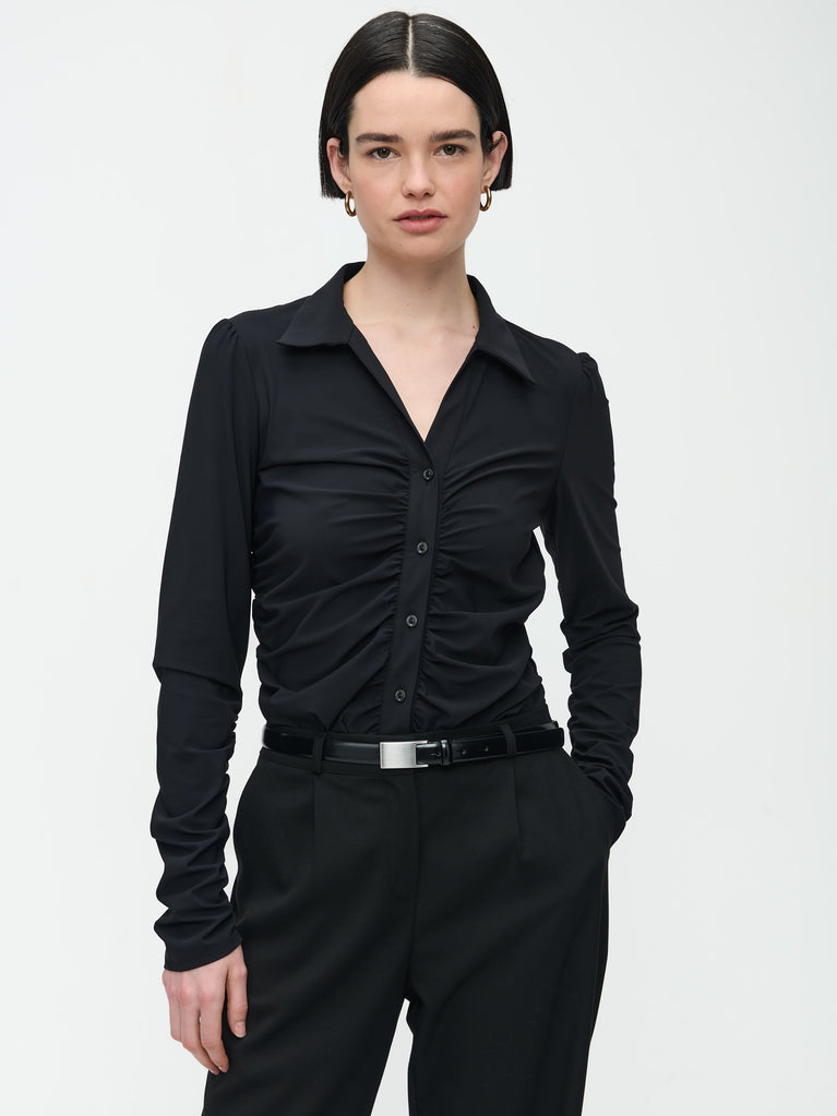 Jane Lushka Luisa Blouse Technical Jersey Black