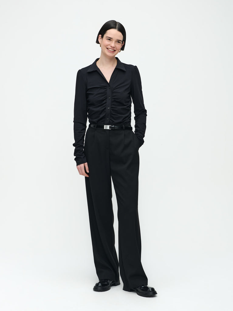 jane lushka Luisa Blouse Technical Jersey Black