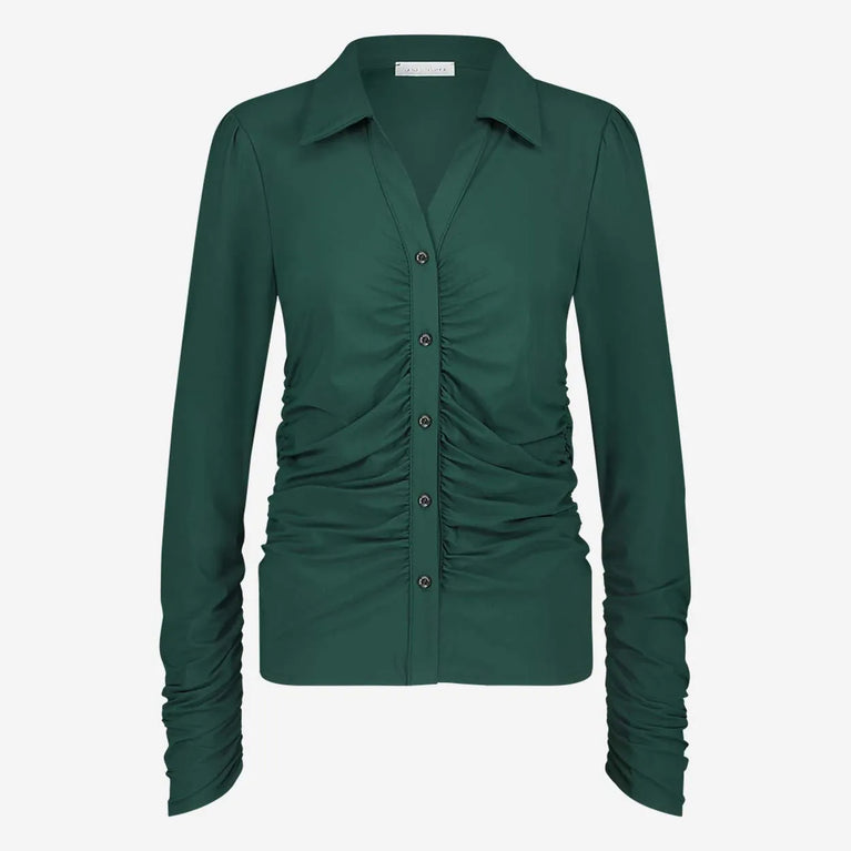 Jane Lushka Luisa Blouse Technical Jersey Green