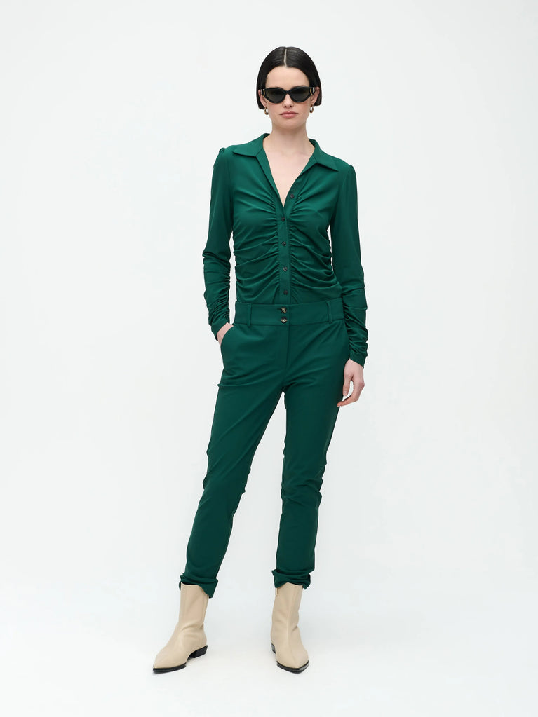 jane lushka Luisa Blouse Technical Jersey Green