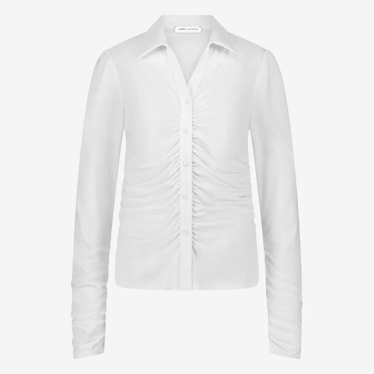 Jane Lushka Luisa Blouse Technical Jersey White