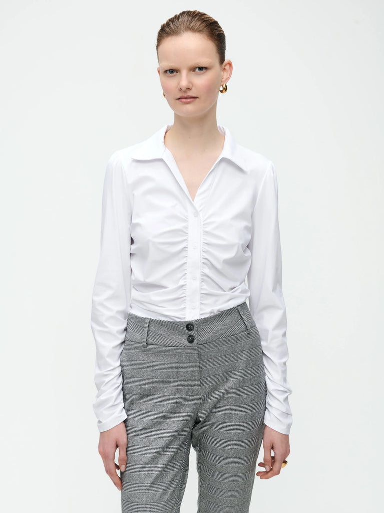 Jane Lushka Luisa Blouse Technical Jersey White
