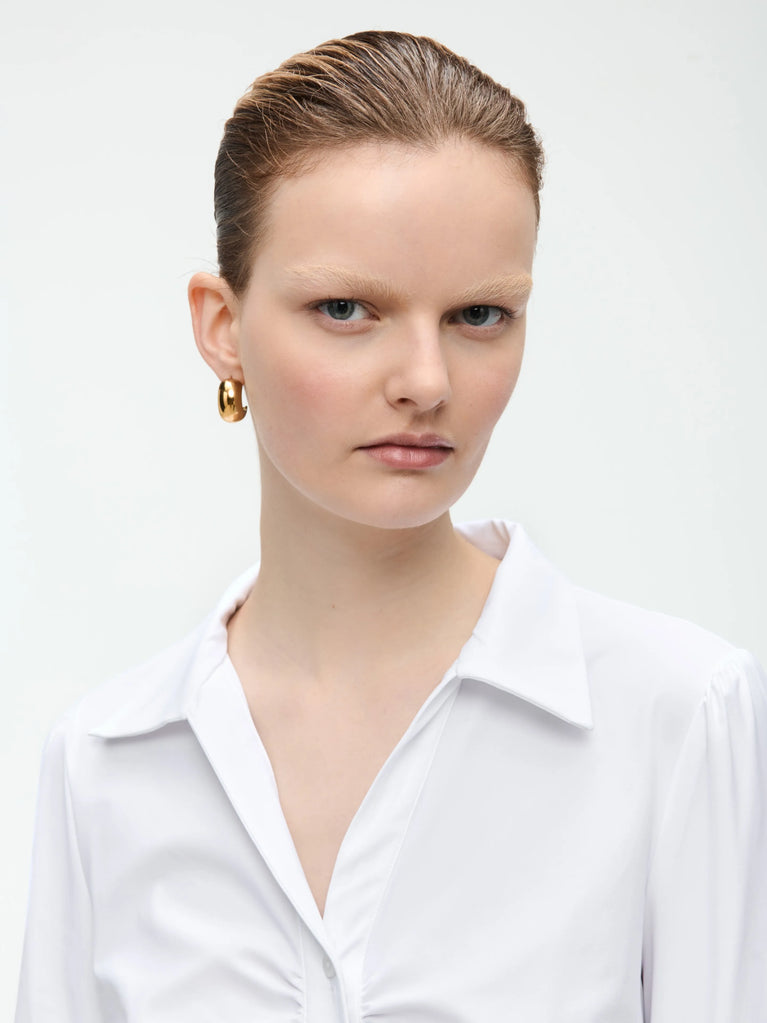 Jane Lushka Luisa Blouse Technical Jersey White