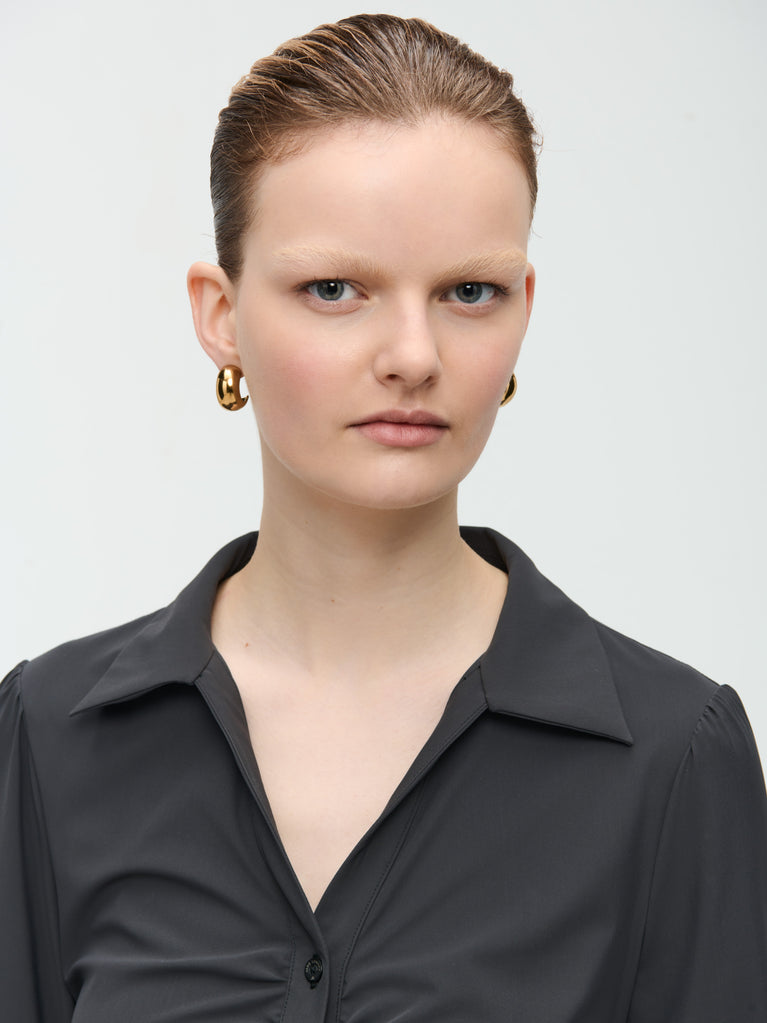 Jane Lushka Luisa Dress Technical Jersey Dark Grey