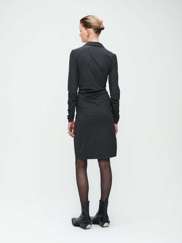 Jane Lushka Luisa Dress Technical Jersey Dark Grey
