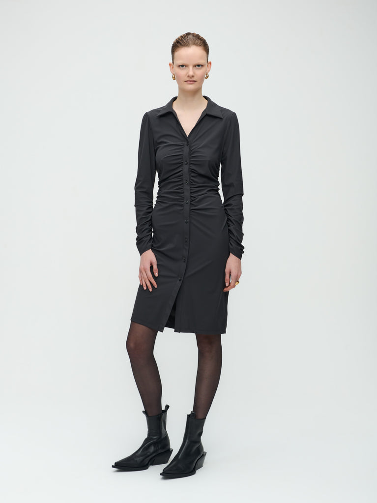 jane lushka Luisa Dress Technical Jersey Dark Grey