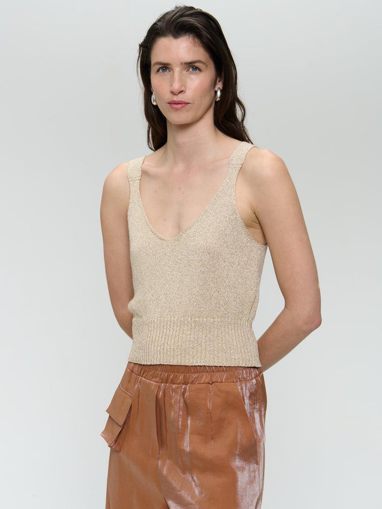 Jane Lushka Lurex Shiny Top 25012 Gold