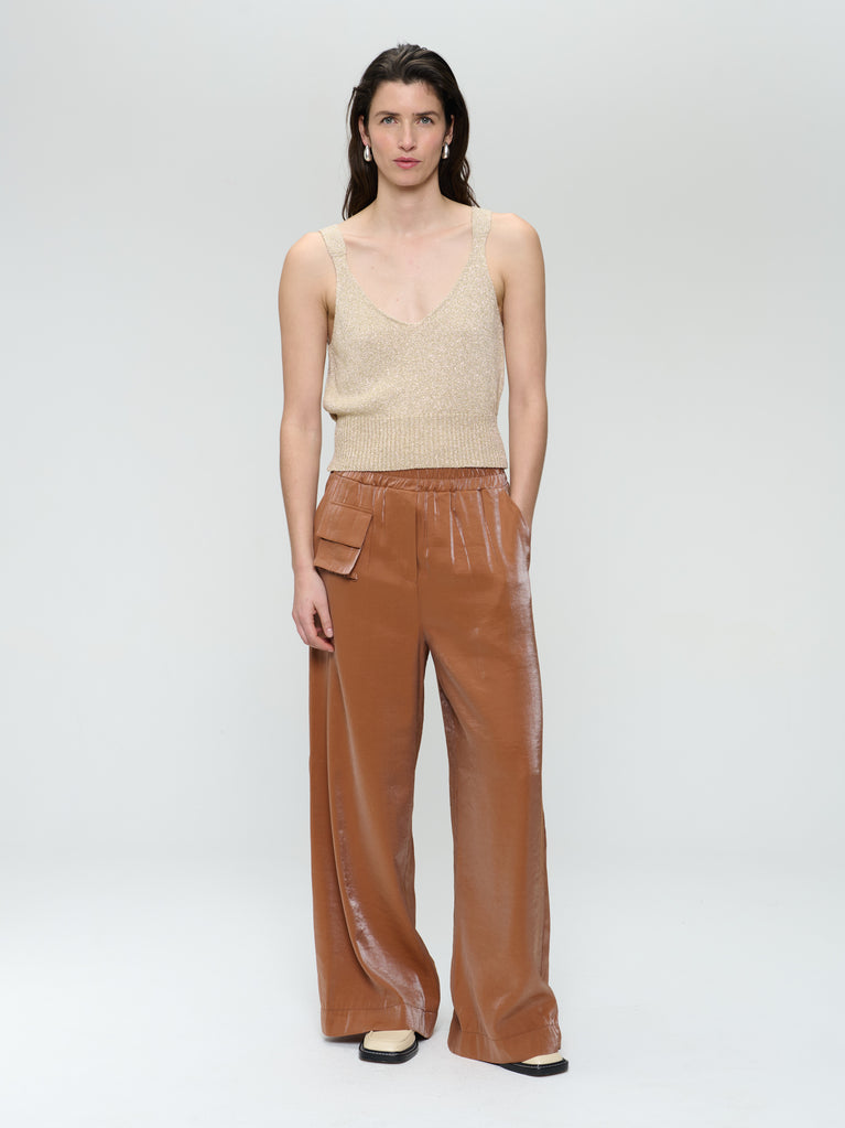 jane lushka Lurex shiny top 25012 Gold