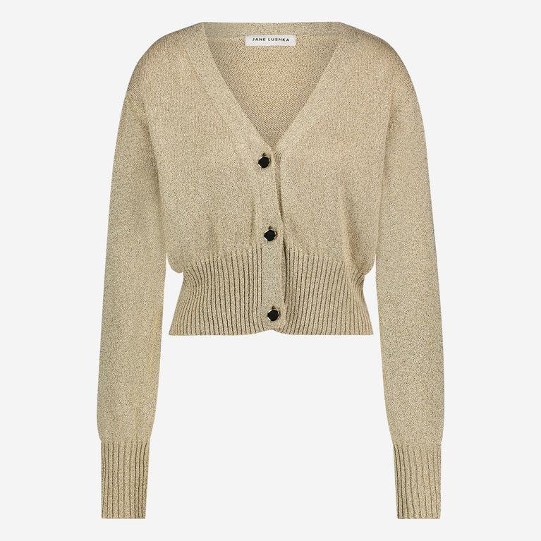 Jane Lushka Lurex Shiny Vest 25011 Gold