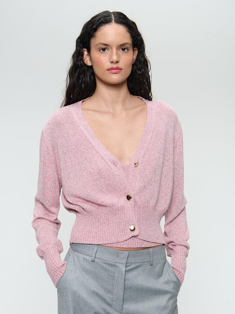 Jane Lushka Lurex Shiny Vest 25011 Shiny Rose