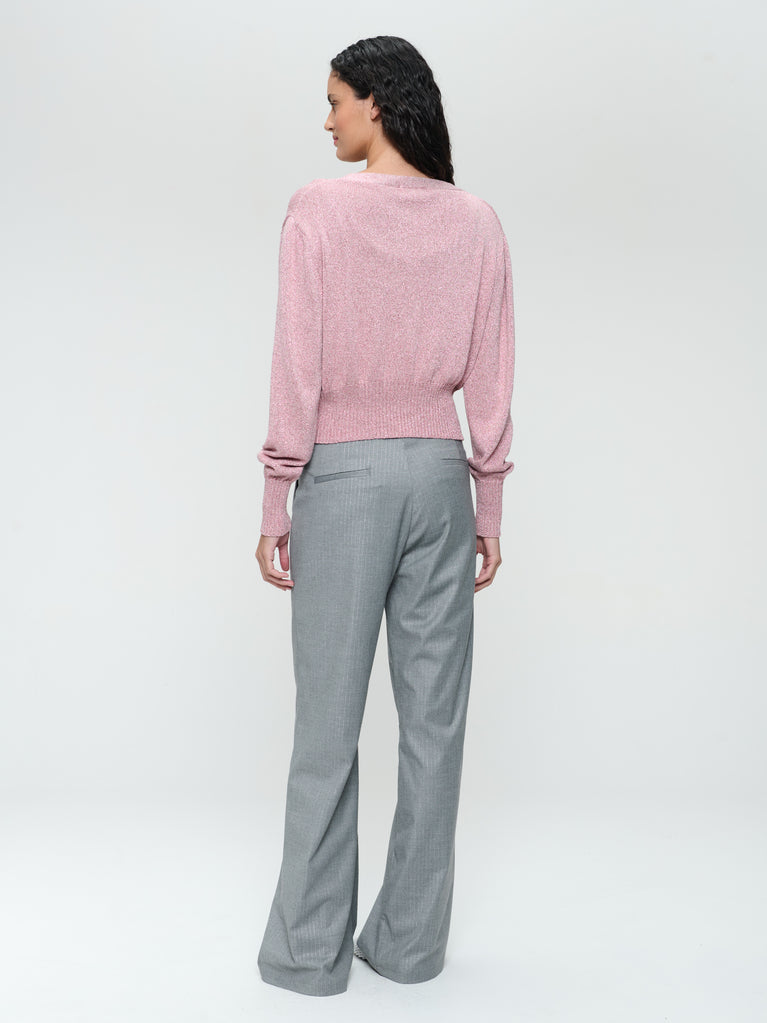 Jane Lushka Lurex Shiny Vest 25011 Shiny Rose