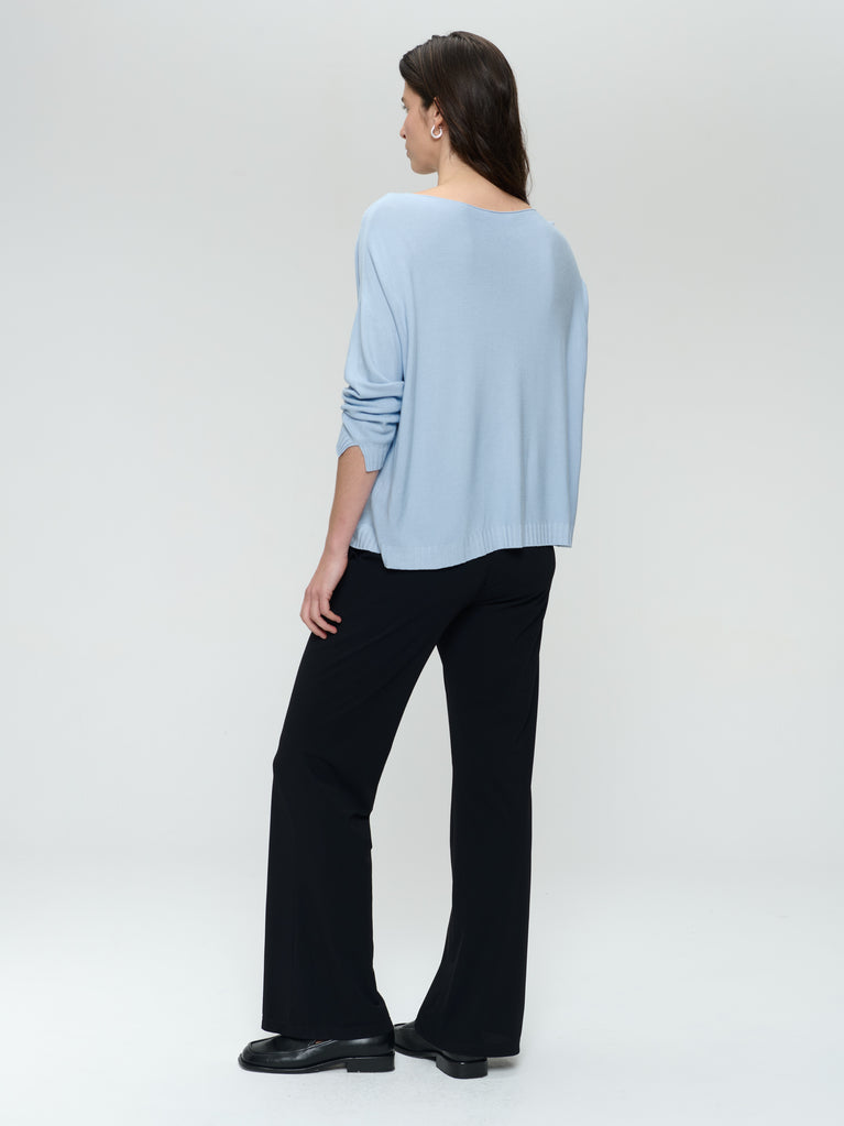Jane Lushka M205 Seamless Cotton Pullover Azzurro