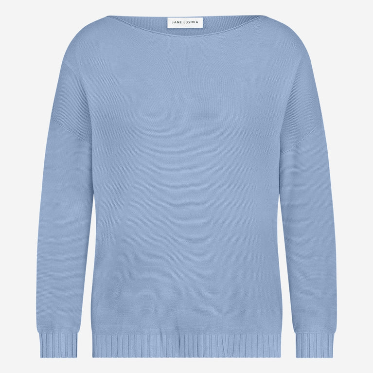 Jane Lushka M205 Seamless Cotton Pullover Azzurro