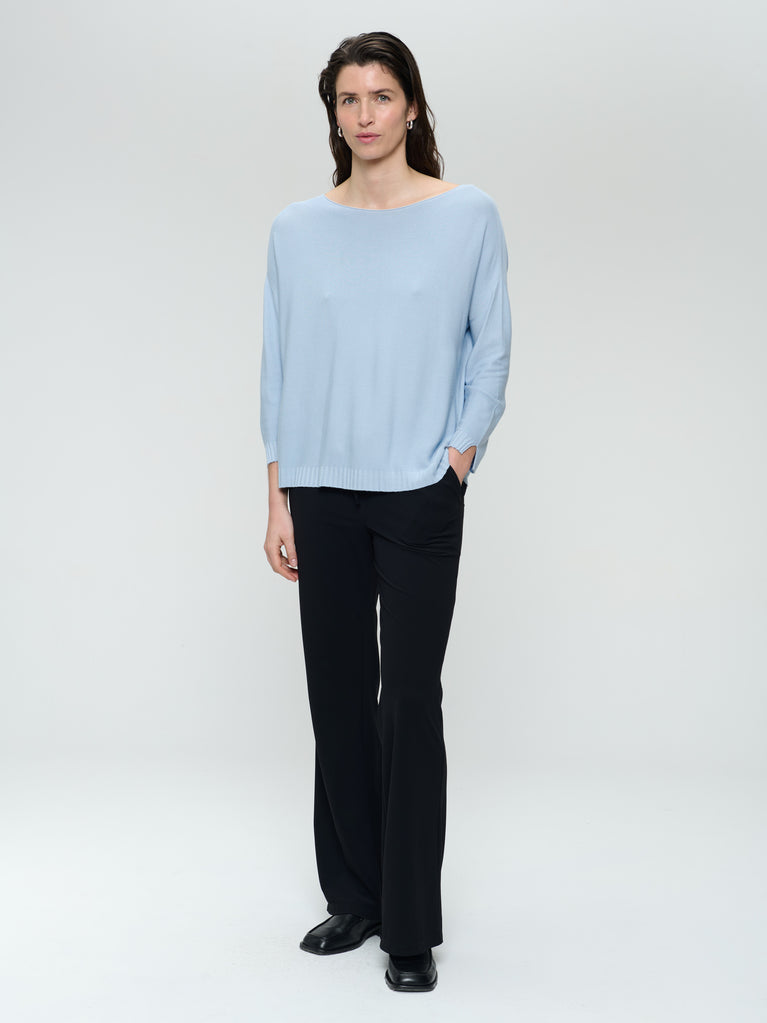 jane lushka M205 seamless cotton pullover Azzurro