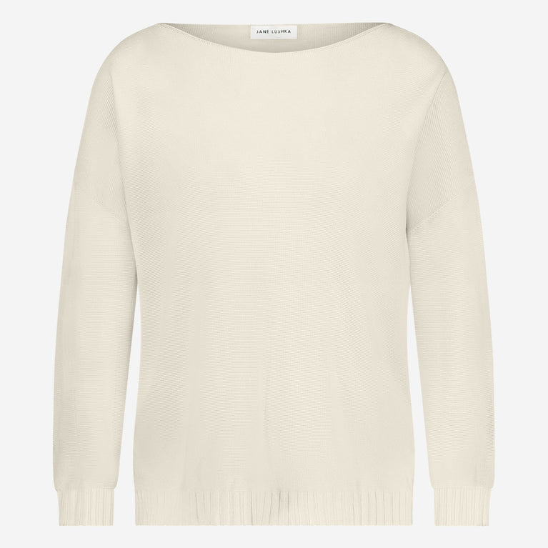 Jane Lushka M205 Seamless Cotton Pullover Ecru