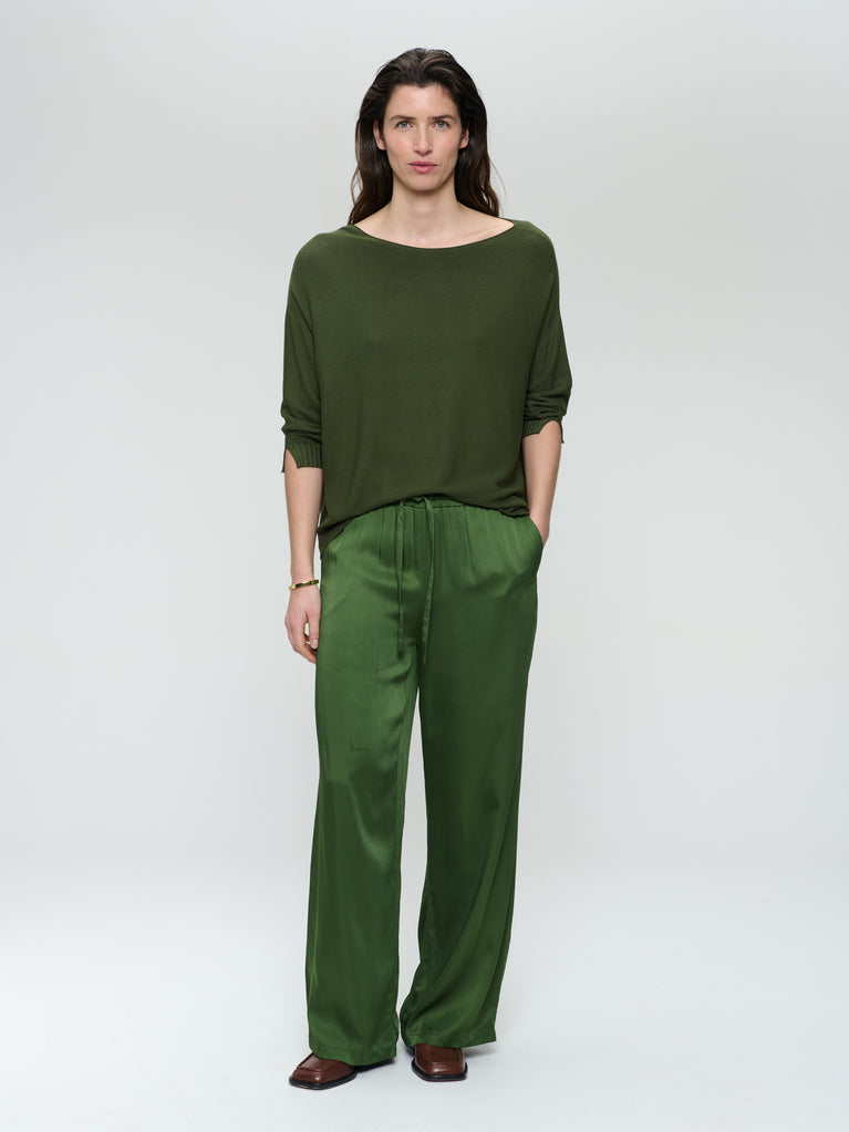 jane lushka M205 seamless cotton pullover Verde