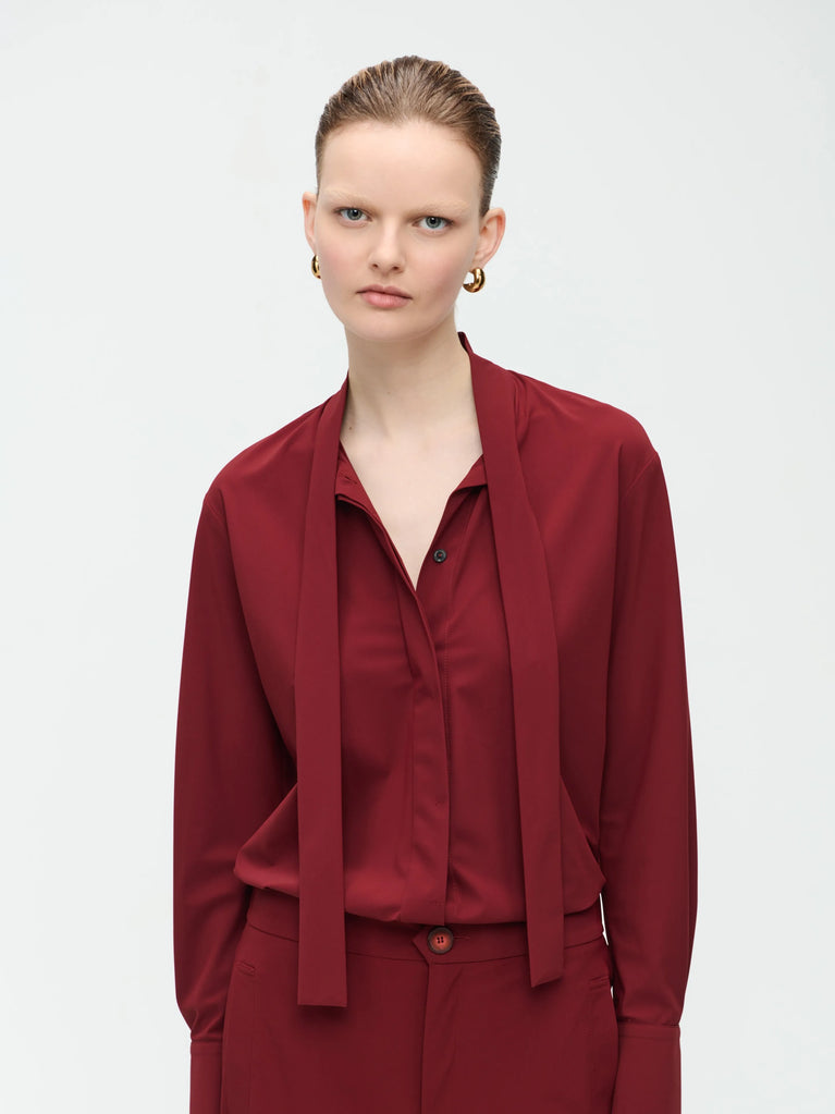 Jane Lushka Magda Blouse Technical Jersey Amaranto