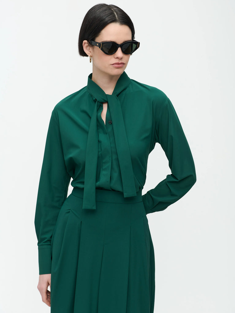 Jane Lushka Magda Blouse Technical Jersey Green