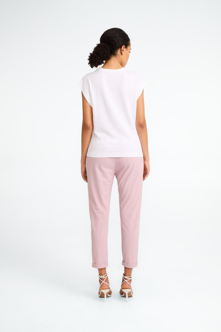 Jane Lushka Maria Strech Viscose Logo Top White