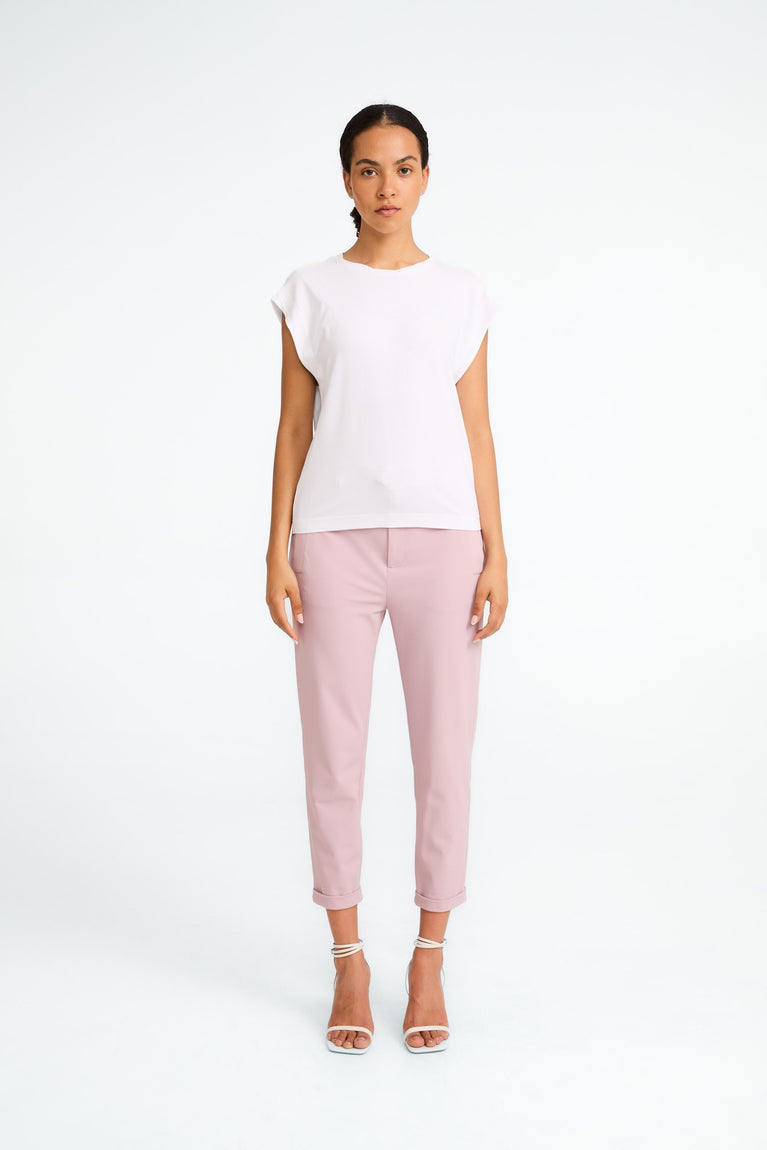 jane lushka Maria strech viscose logo top White