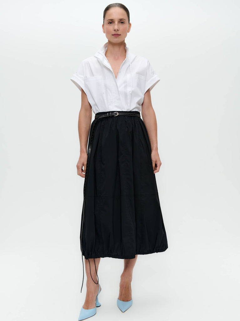 jane lushka Maud cotton poplin skirt Black